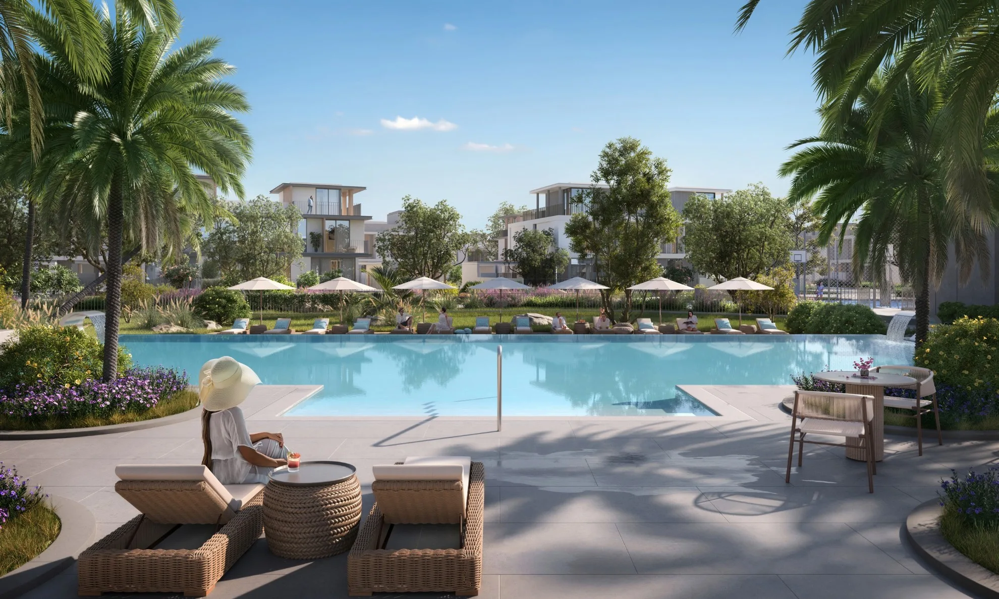 Rooftop pool at Lunaya Terraces