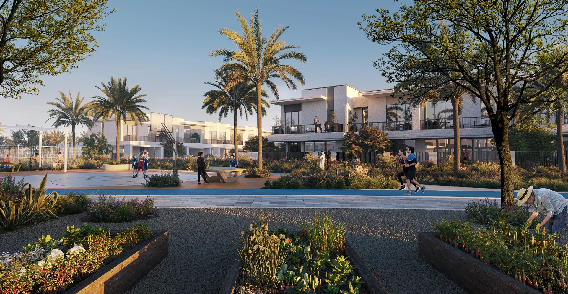 Lunaya lagoon landscape and residences